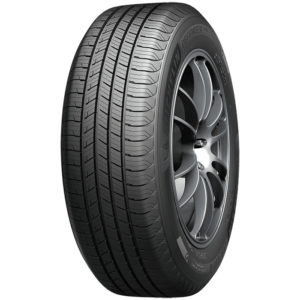 The Michelin Defender T+H tire mounted onto rim showing tires tread design